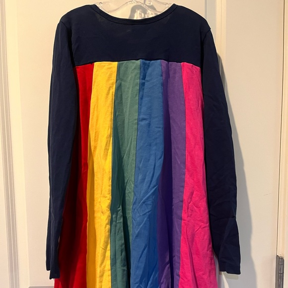 Hanna Andersson Other - Hanna Andersson Rainbow Swing Dress, Long Sleeve Cotton Dress, Size 10